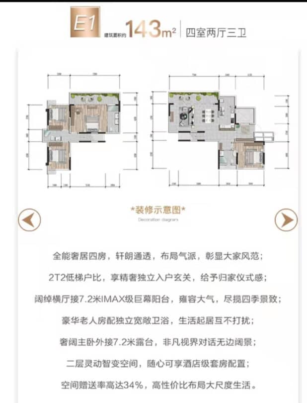 锦云臺E1户型 户型图