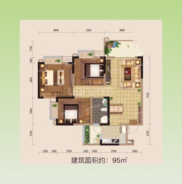 95户型 户型图
