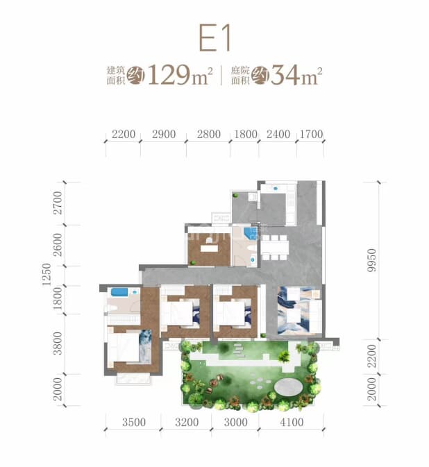E1户型 户型图