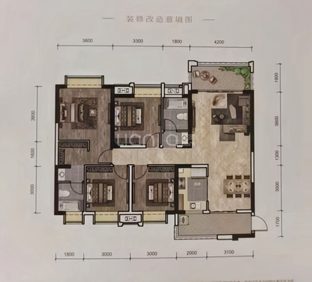 A3户型 户型图