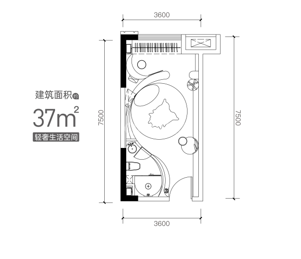 37㎡ 户型图