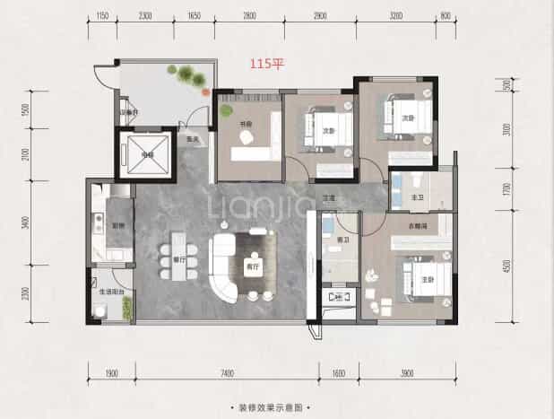 115户型 户型图