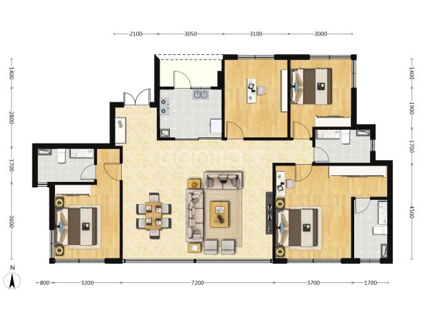 125m² 户型图