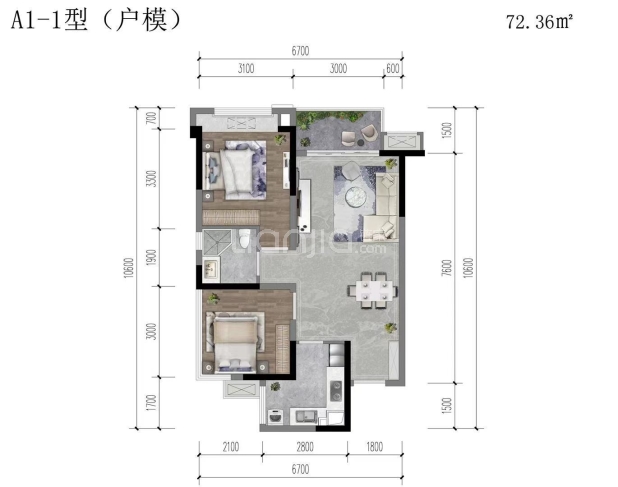 72.36 户型图