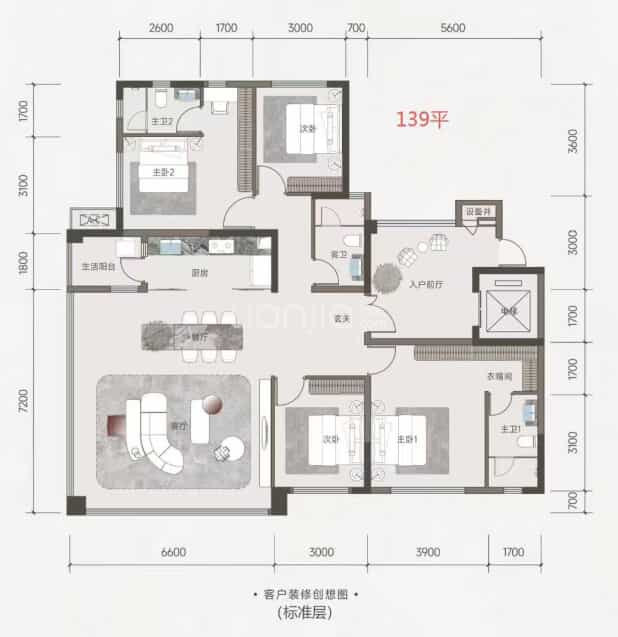 139户型 户型图