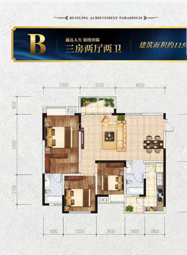 B户型 户型图