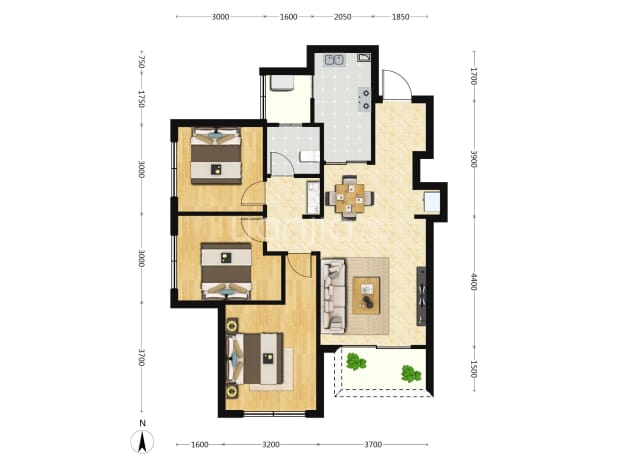 B户型 户型图