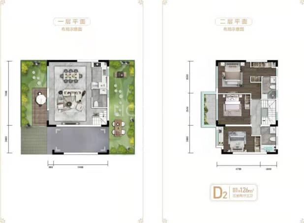 三期D2挂耳叠拼 户型图