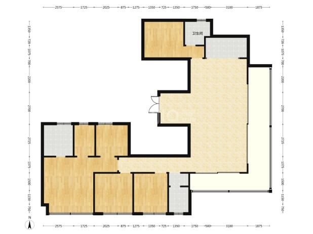 199㎡C户型观峯 户型图
