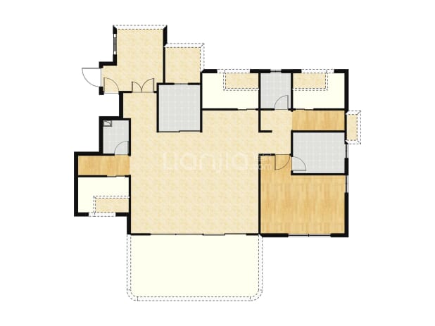 120森玺B户型 户型图