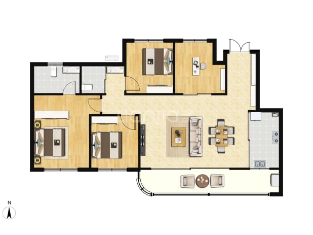 洋房D：119㎡ 户型图