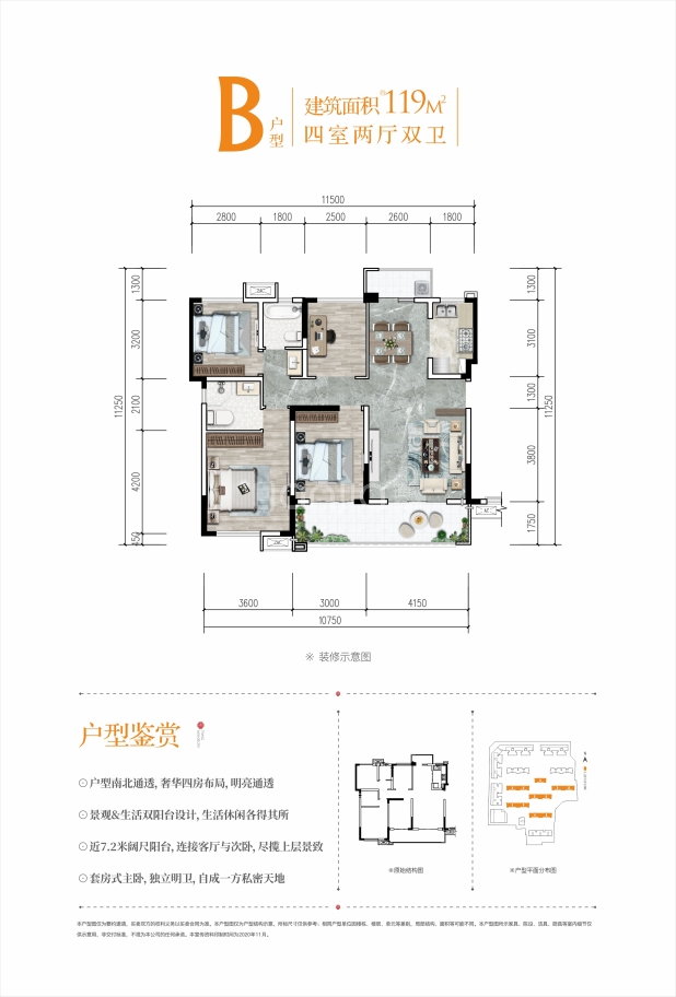 B户型 户型图