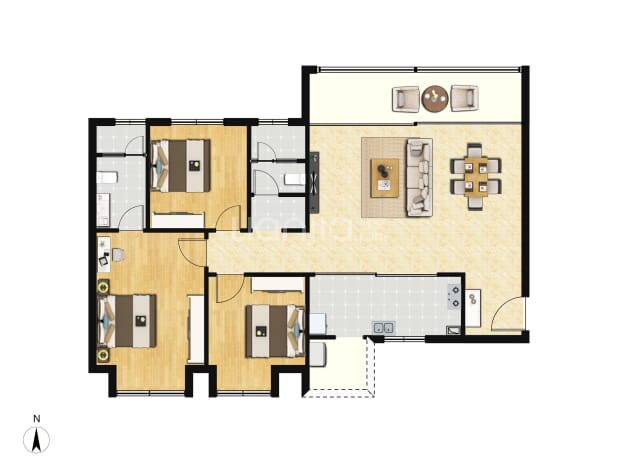 上里A户型 户型图