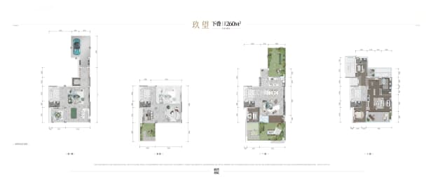 下叠 260㎡ 户型图