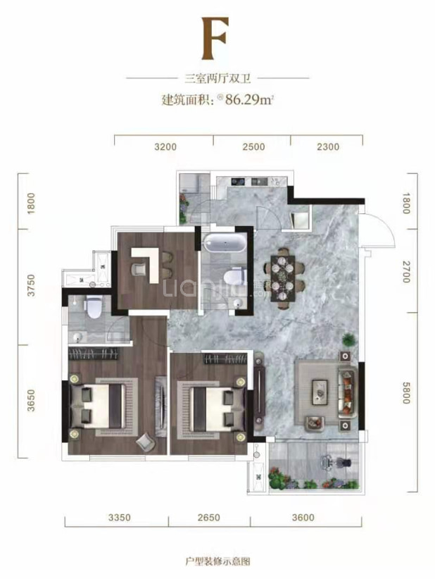 F户型 户型图