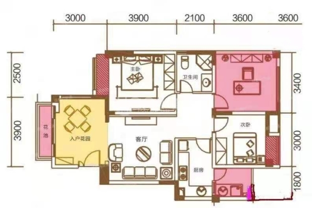 70平套三 户型图
