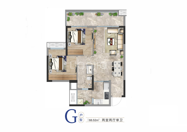 G户型 户型图