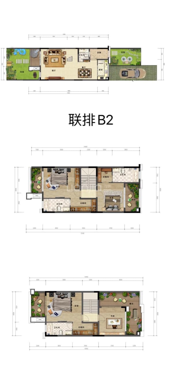 联排B2 户型图