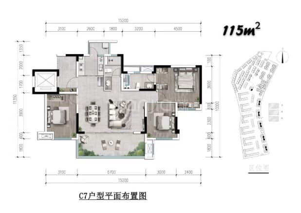 C7户型 户型图
