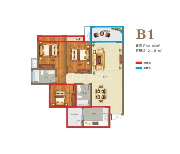B1 户型图