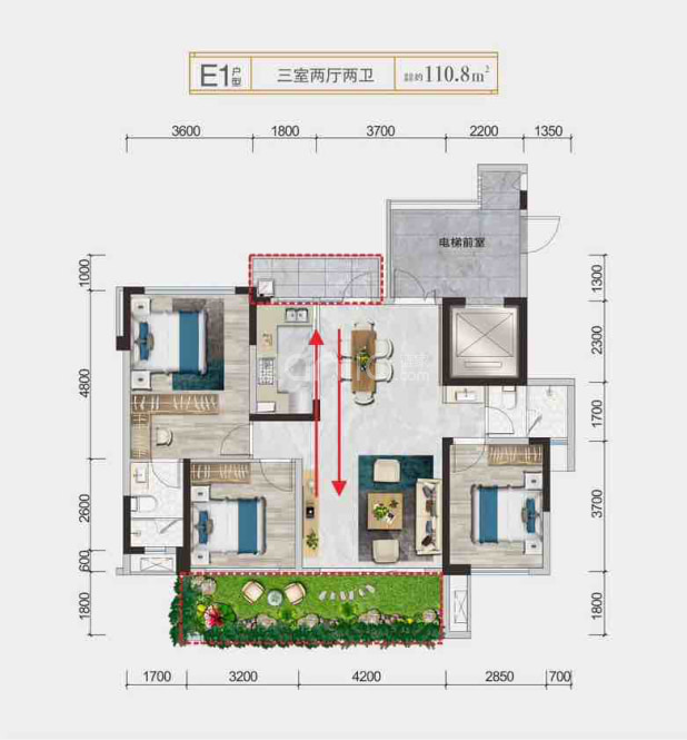 E1 户型图