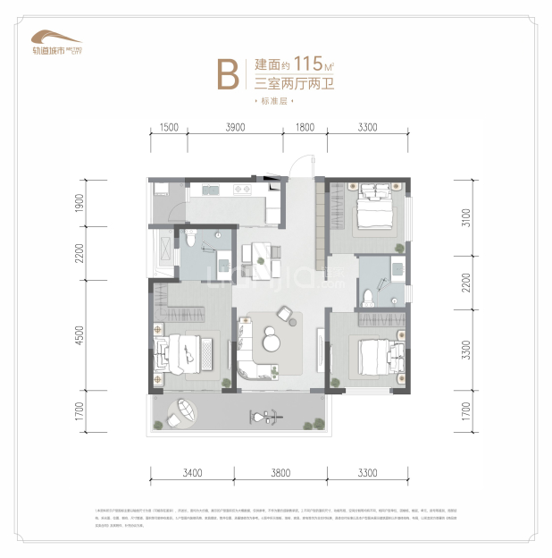 B户型 户型图