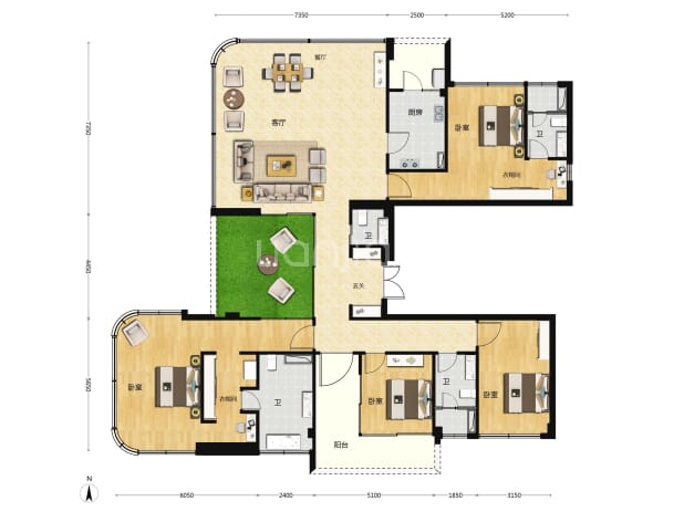 240平 户型图