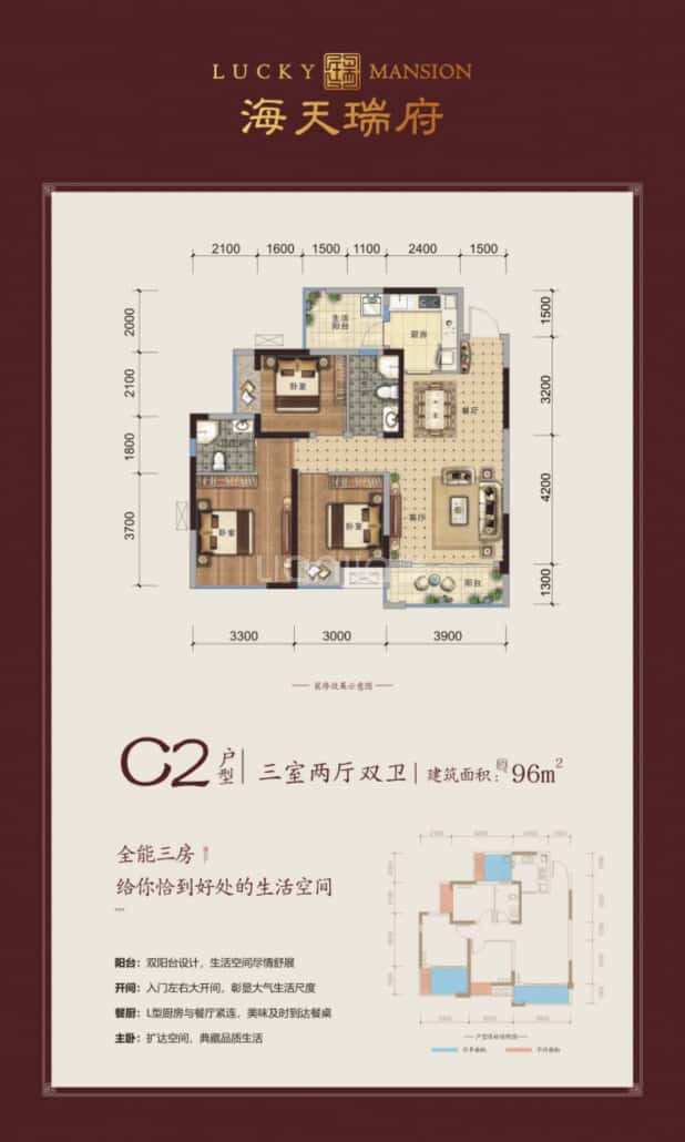 C2户型 户型图