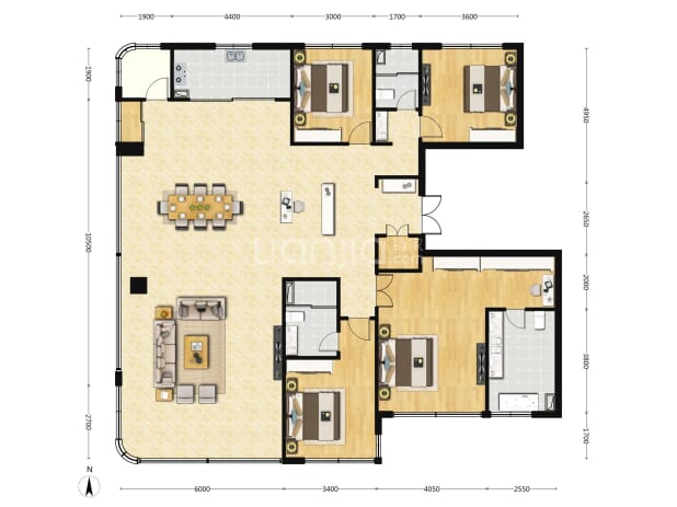 199m² 户型图