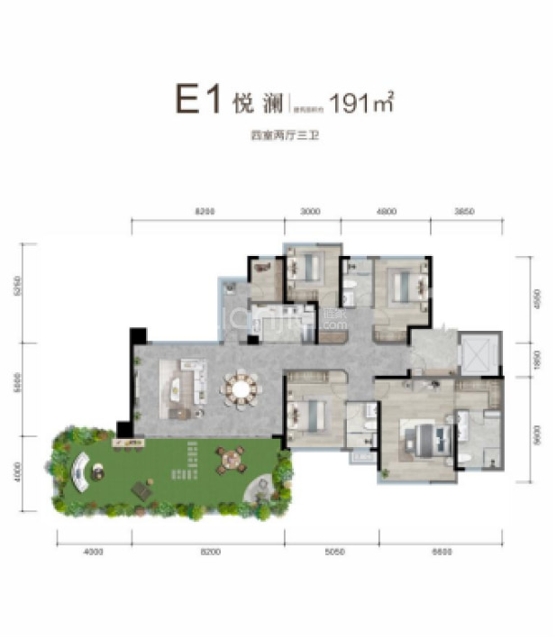 E1 191 户型图