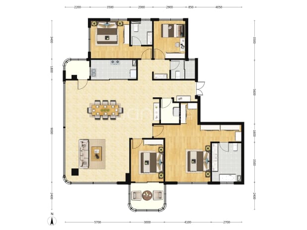 175m² 户型图