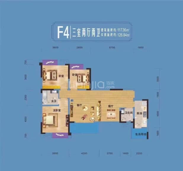F4户型 户型图