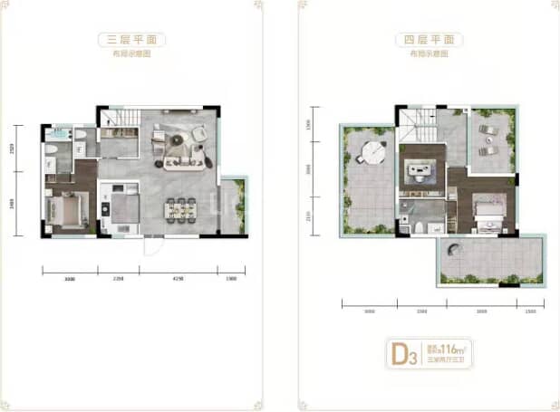 三期D3挂耳叠拼 户型图