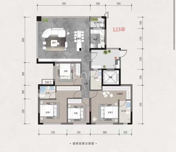 123户型 户型图